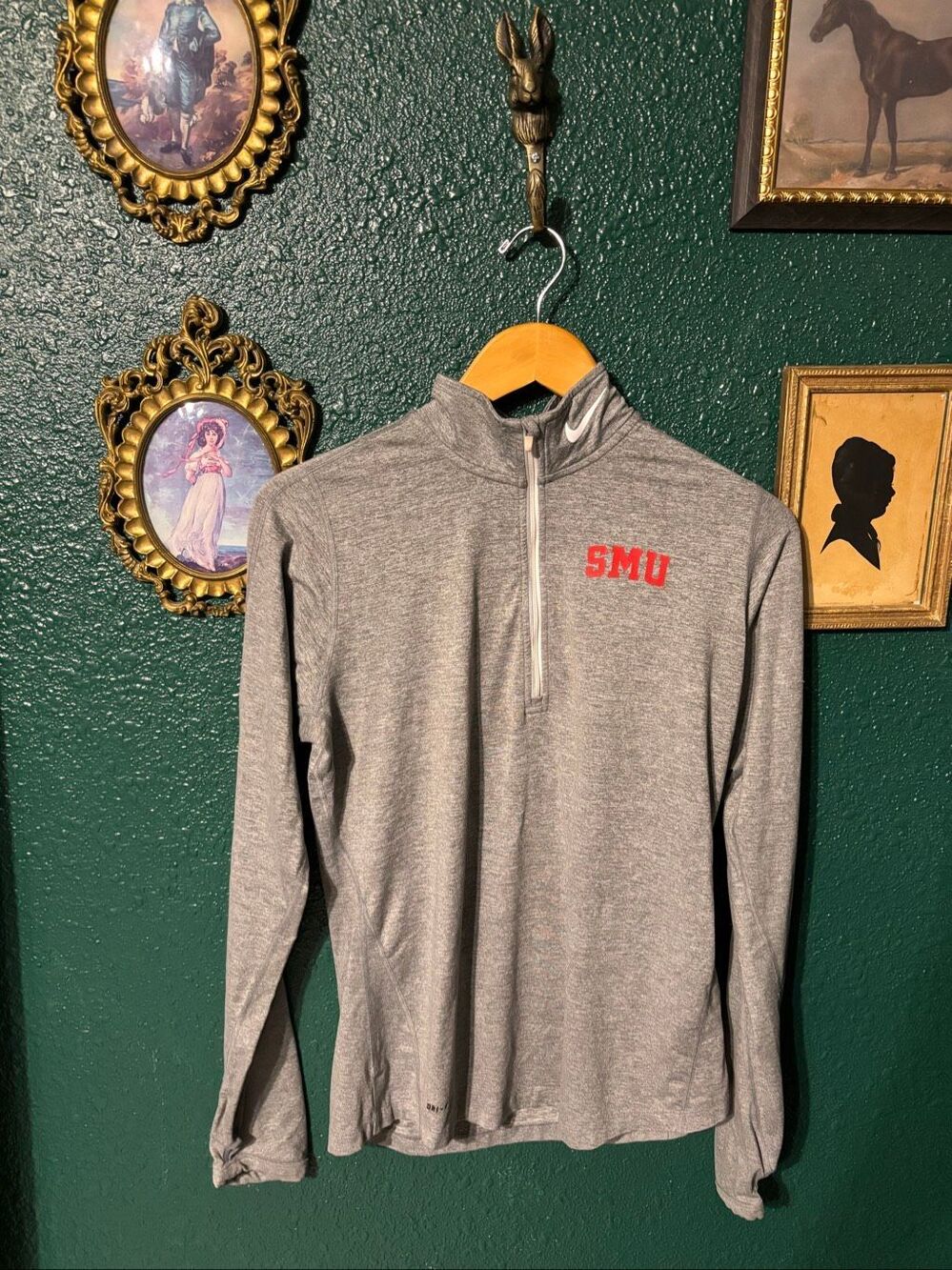 Nike SMU Southern Methodist University Running Quarter Zip Pullover Size Medium